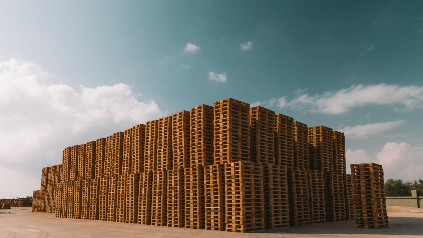 Wizualizacja palety przemysłowej 1200x800 mm